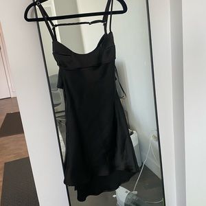 Zara Black Satin Mini Dress (size small)